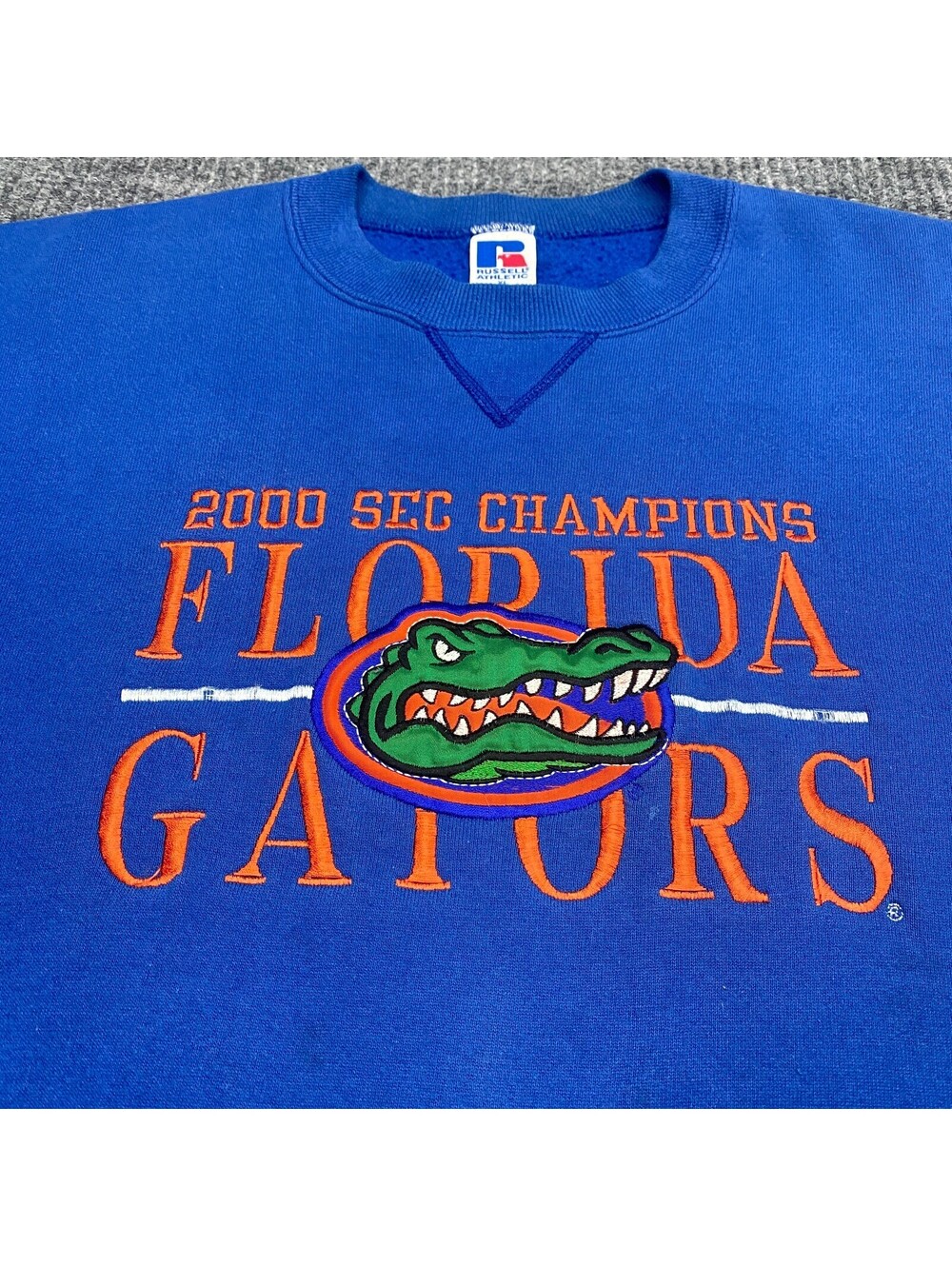 VTG Florida Gators Sec Champions Russell Athletic Crewneck Sweatshirt‎ XL Blue